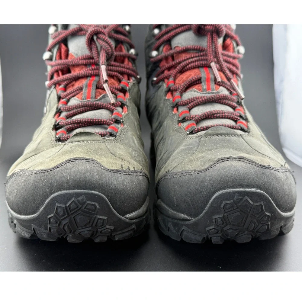Merrell Granite-Waterproof Hiking Boots, Grey Red, Vibram, J32753, Mens 11.5